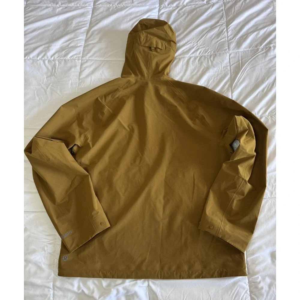 NEW Lululemon Stretch Glyde Waterproof Jacket Size Small Melt Yellow Cinchable - Picture 13 of 16